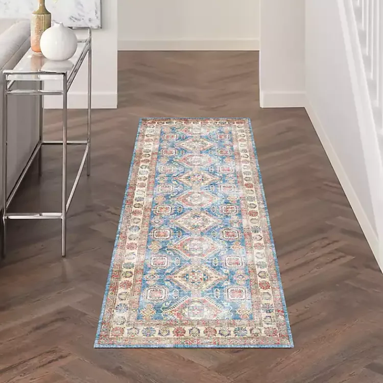 Kirklands Home Fulton Vintage Medallion Runner, 2x7 Blue Sale