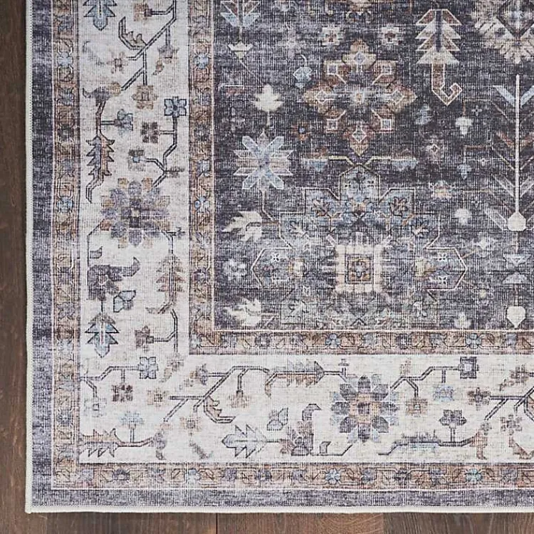Kirklands Home Fulton Charcoal Medallion Area Rug, 5x7 Gray Discount