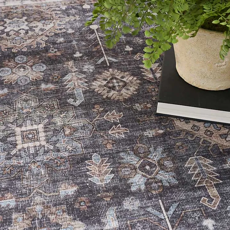 Kirklands Home Fulton Charcoal Medallion Area Rug, 5x7 Gray Discount