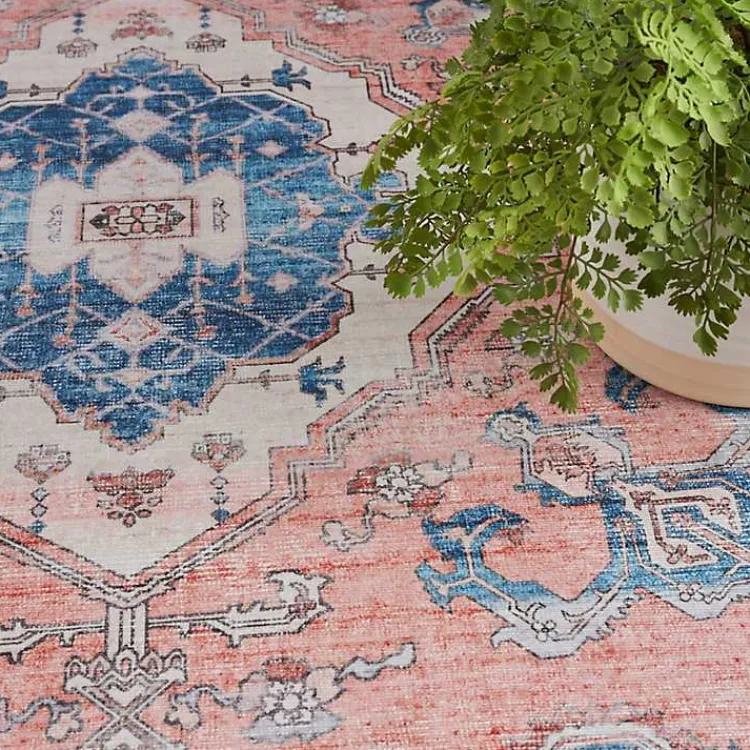 Kirklands Home Fulton Coral Medallion Area Rug, 7x9 Pink Outlet
