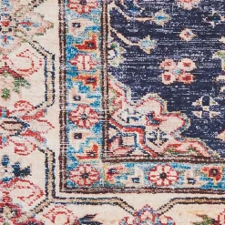 Kirklands Home Fulton Navy Medallion Runner, 2x7 Blue