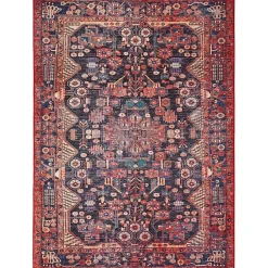 Kirklands Home Fulton Red Botanical Area Rug, 5x7 Discount