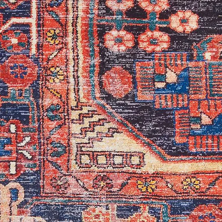 Kirklands Home Fulton Red Botanical Area Rug, 5x7 Discount