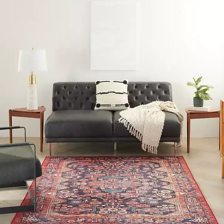 Kirklands Home Fulton Red Botanical Area Rug, 5x7 Discount