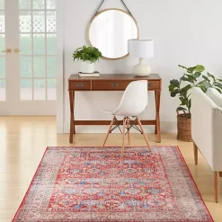 Kirklands Home Fulton Traditional Area Rug, 5x7 Red Online