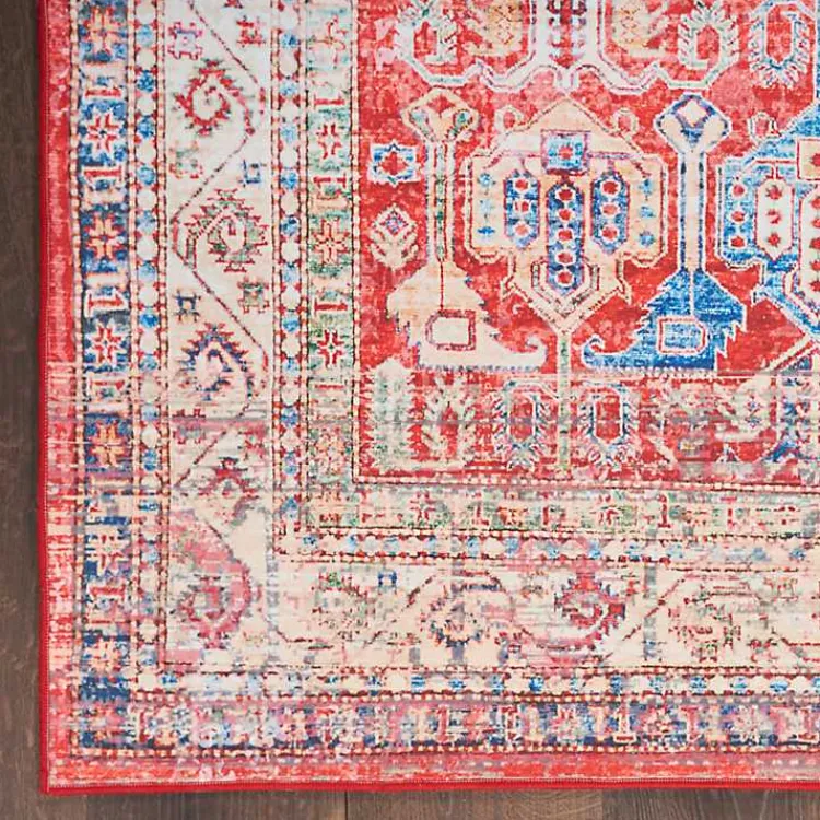 Kirklands Home Fulton Traditional Area Rug, 7x10 Red Discount