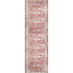 Kirklands Home Fulton Traditional Runner, 2x7 Red Hot