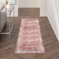 Kirklands Home Fulton Traditional Runner, 2x7 Red Hot