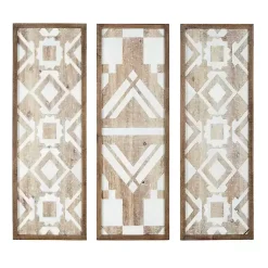 Kirklands Home Gail Wooden Plaques, Set of 3 Brown Clearance