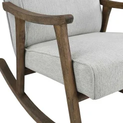 Kirklands Home Gainsborough Smoke Upholstered Rocking Chair Gray Clearance