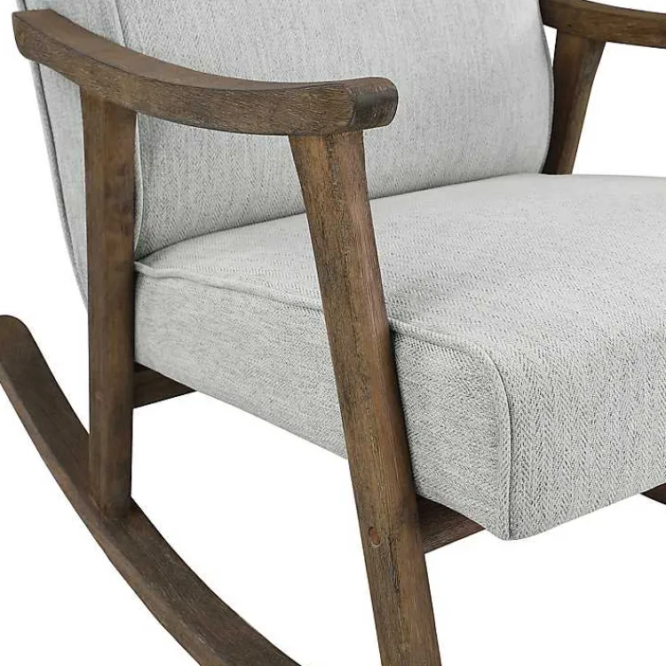 Kirklands Home Gainsborough Smoke Upholstered Rocking Chair Gray Clearance