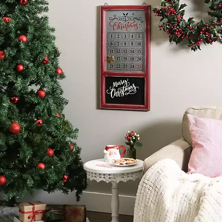 Christmas Art & Wall Decor>Kirklands Home Galvanized Christmas Advent Calendar Plaque