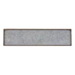 Kirklands Home Galvanized Iron Market Wall Sign Silver Sale