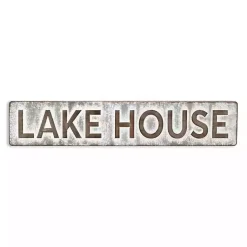Kirklands Home Galvanized Metal Lake House Wall Sign