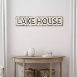 Kirklands Home Galvanized Metal Lake House Wall Sign