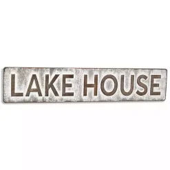 Kirklands Home Galvanized Metal Lake House Wall Sign