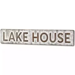 Kirklands Home Galvanized Metal Lake House Wall Sign
