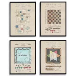Kirklands Home Game Boards Patents Framed Art Prints, Set of 4 Sale