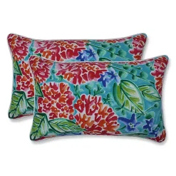 Kirklands Home Garden Blooms Outdoor Lumbar Pillows, Set of 2 Multi Outlet