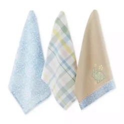 Easter Decorations>Kirklands Home Garden Bunny Kitchen Towels, Set of 3