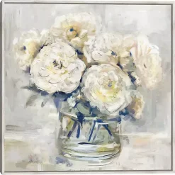 Kirklands Home Garden Collections II Framed Canvas Art Print White New