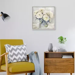Kirklands Home Garden Collections II Framed Canvas Art Print White New