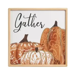 Fall>Kirklands Home Gather Pumpkins Framed Wall Plaque