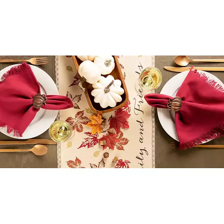 Fall>Kirklands Home Gather Together Fall Leaves Table Runner, 108 in.