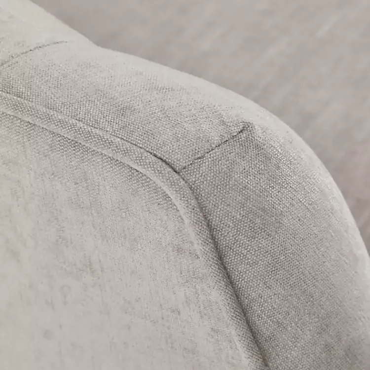 Kirklands Home Gayla Taupe Button Tufted Swivel Accent Chair Gray Outlet