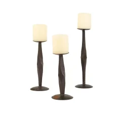 Candle Holders>Kirklands Home Geometric Diamond Candle Holders, Set of 3 Brown