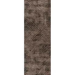 Kirklands Home Geometric Kourt Area Rug, 2x7 Brown Clearance