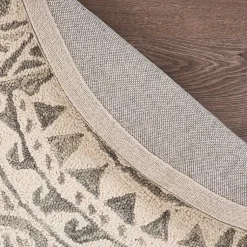 Kirklands Home Geometric Round Waves Area Rug, 6 ft. Clearance