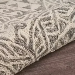 Kirklands Home Geometric Round Waves Area Rug, 6 ft. Clearance