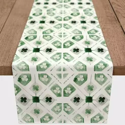 St Patricks Day Decorations>Kirklands Home Geometric Shamrock Table Runner, 72 in.