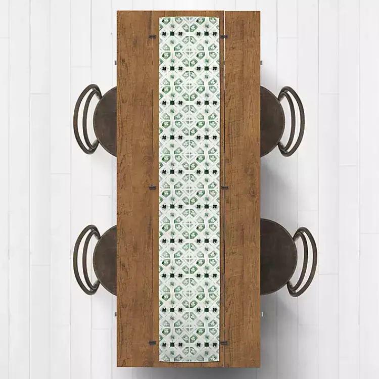 St Patricks Day Decorations>Kirklands Home Geometric Shamrock Table Runner, 90 in.