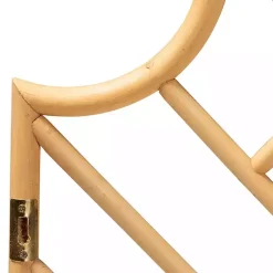 Kirklands Home Geometric Weave Rat Queen Headboard Tan