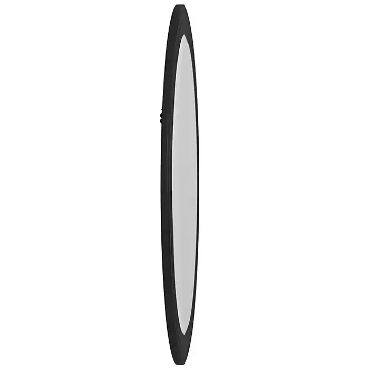 Kirklands Home George Ridged Oval Wall Mirror Black Hot