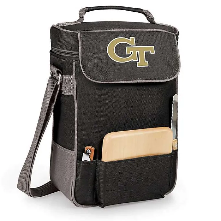 Kirklands Home Georgia Tech Yellow Jackets Wine & Cheese Tote Black Hot