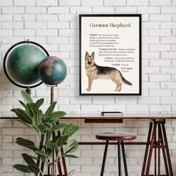Kirklands Home German Shepherd Facts Framed Wall Plaque Outlet