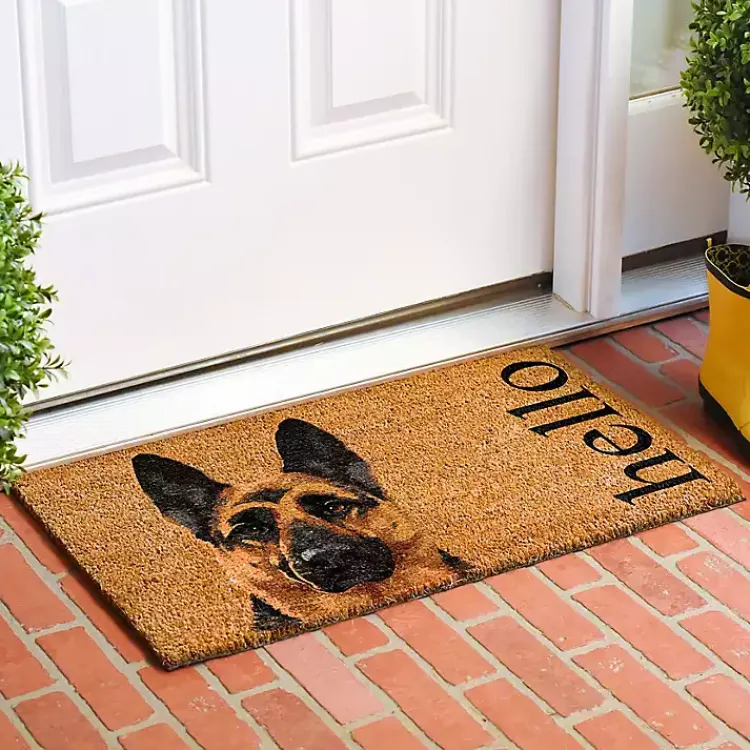 Kirklands Home German Shepherd Hello Doormat