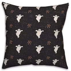 Halloween>Kirklands Home Ghost Pattern Pillow Black