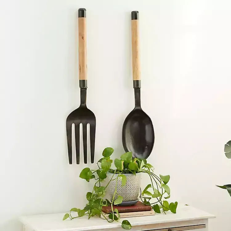 Kirklands Home Giant 2-pc. Spoon And Fork Wall Sculptures Discount