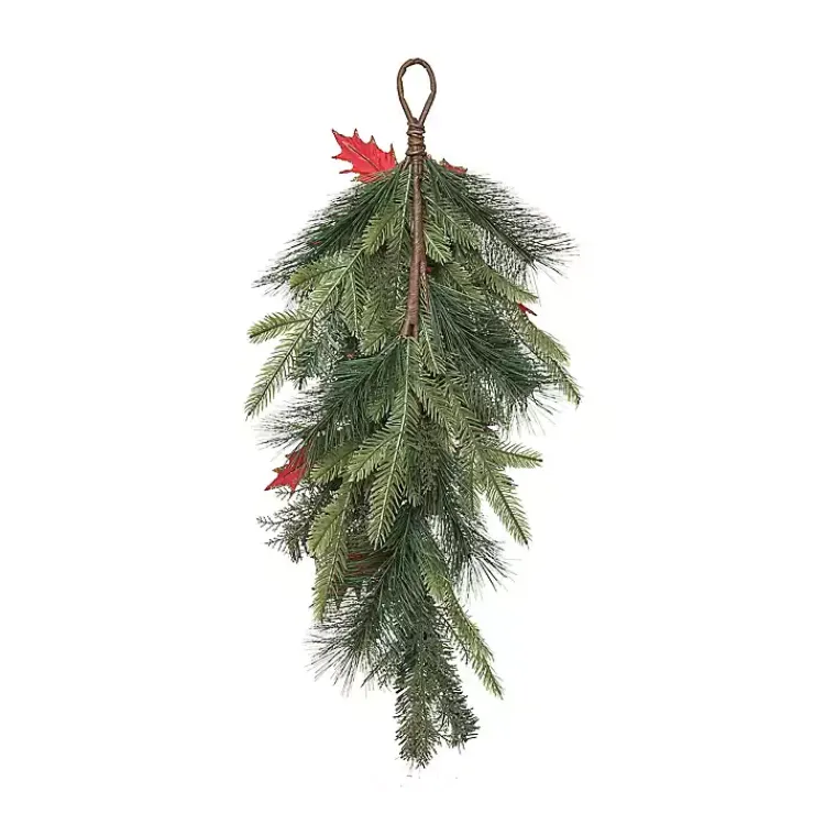 Christmas Wreaths>Kirklands Home Gilded Poinsettia Christmas Swag