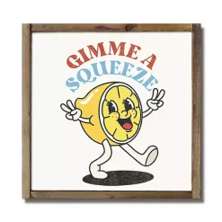 Kirklands Home Gimme a Squeeze Lemon Framed Wall Plaque Best