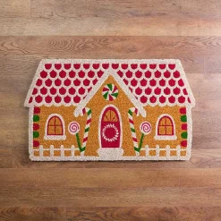 Kirklands Home Gingerbread House Shaped Doormat