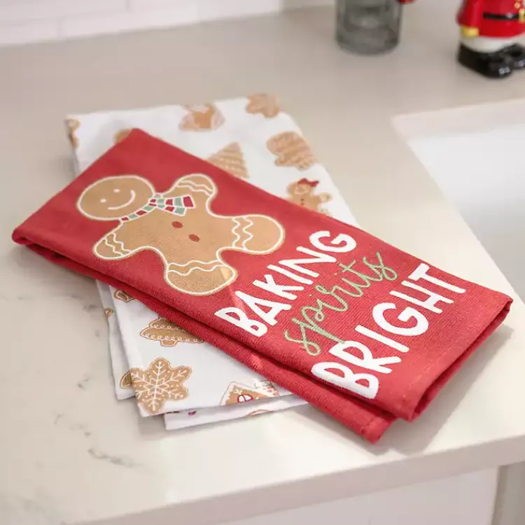 Kirklands Home Gingerbread Kitchen Towels, Set of 2 Discount