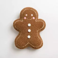 Christmas Pillows>Kirklands Home Gingerbread Man Pillow Brown