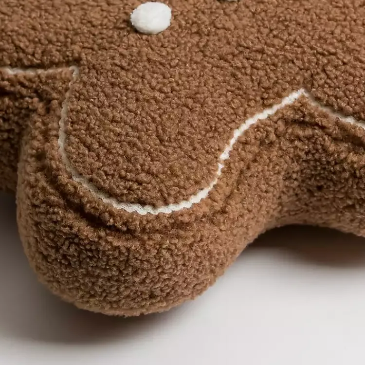 Christmas Pillows>Kirklands Home Gingerbread Man Pillow Brown