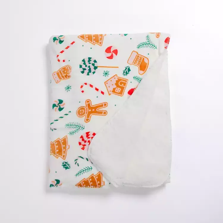 Blankets & Throws>Kirklands Home Gingerbread Sherpa Plush Throw