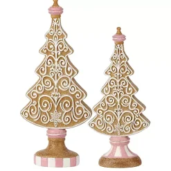 Christmas Decorations>Kirklands Home Gingerbread Tree Table Decorations, Set of 2